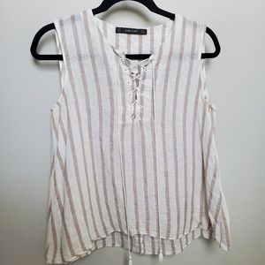 Zara striped linen top